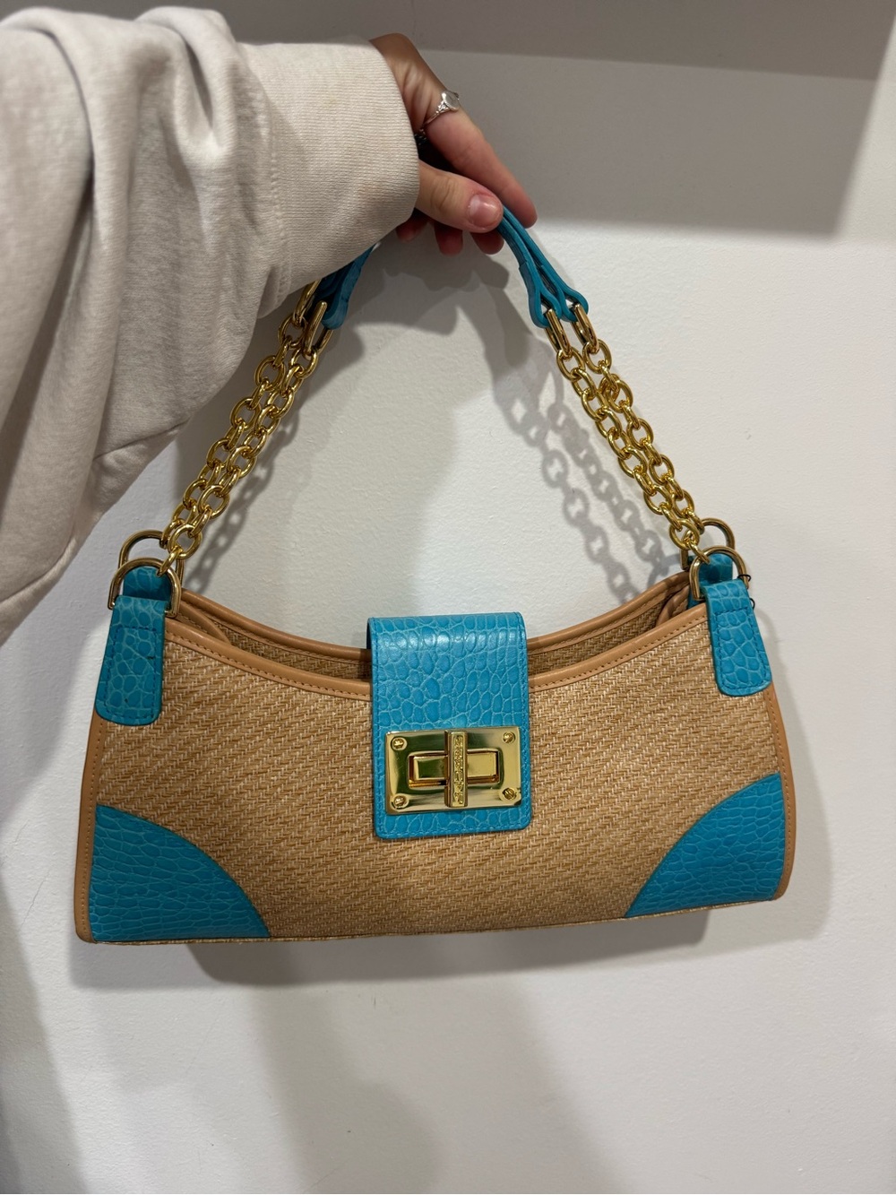 Vintage Ralph Lauren woven shoulder bag